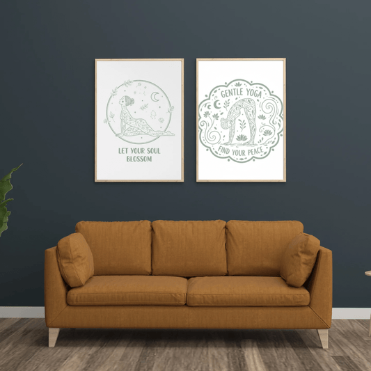 Gentle Yoga Printable Wall Art Pack – Find Your Peace Collection (2 Designs)